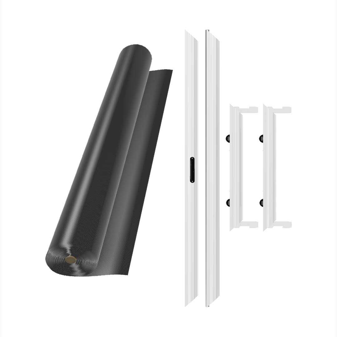 RITESCREEN Knock Down 80 in. White Aluminum Sliding Screen Door - Zenithce