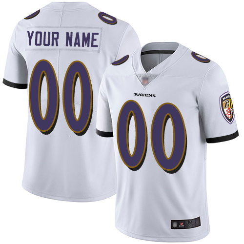 Baltimore Ravens Customized White Team Color Vapor Untouchable Limited Stitched NFL Jersey - Zenithce