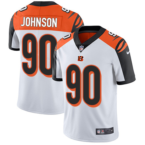 Bengals #90 Michael Johnson White Vapor Stitched Football Jersey - Zenithce