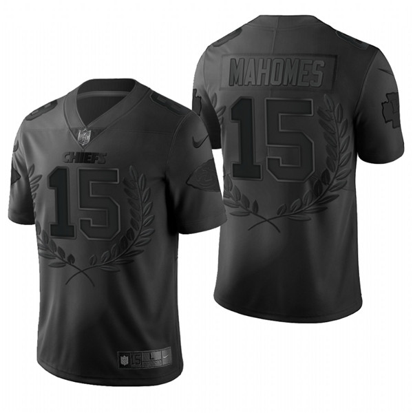 Kansas City Chiefs #15 Patrick Mahomes Black Stitched Jersey - Zenithce