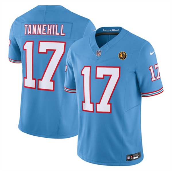 Tennessee Titans #17 Ryan Tannehill Blue 2023 F.U.S.E. Throwback With John Madden Patch Vapor Limited Stitched Jersey - Zenithce