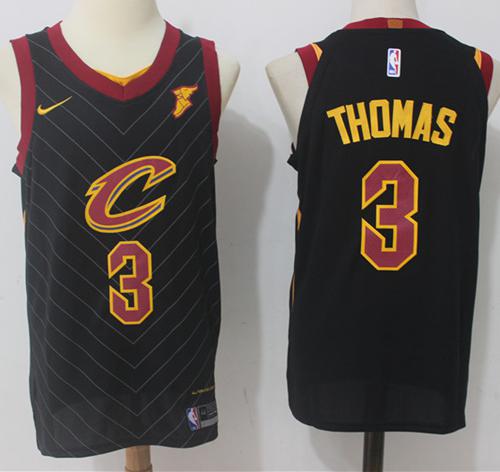 Cleveland Cavaliers #3 Isaiah Thomas Black Stitched Swingman Jersey - Zenithce