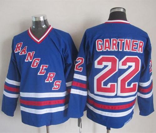 Rangers #22 Mike Gartner Blue CCM Heroes Of Hockey Alumni Stitched Jersey - Zenithce