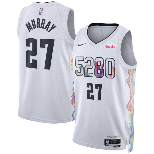 Denver Nuggets #27 Jamal Murray White 2024-25 City Edition Stitched Jersey - Zenithce
