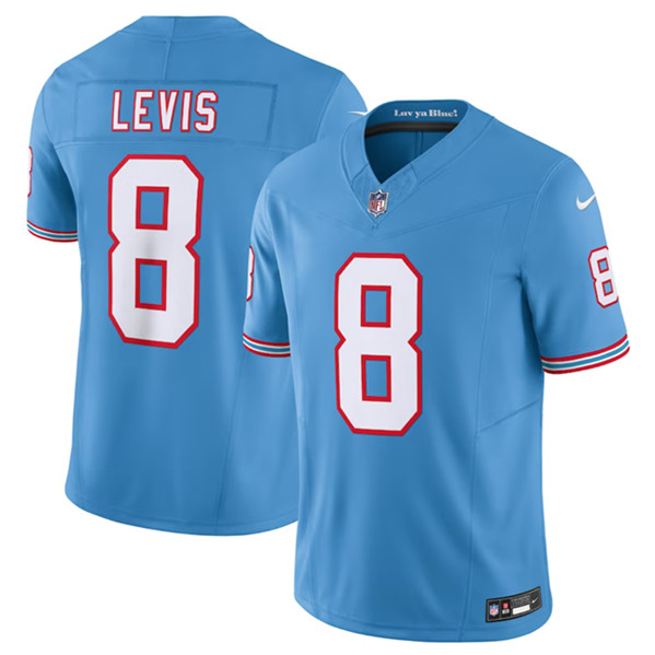 Tennessee Titans #8 Will Levis Light Blue 2023 F.U.S.E. Vapor Limited Throwback Stitched Jersey - Zenithce