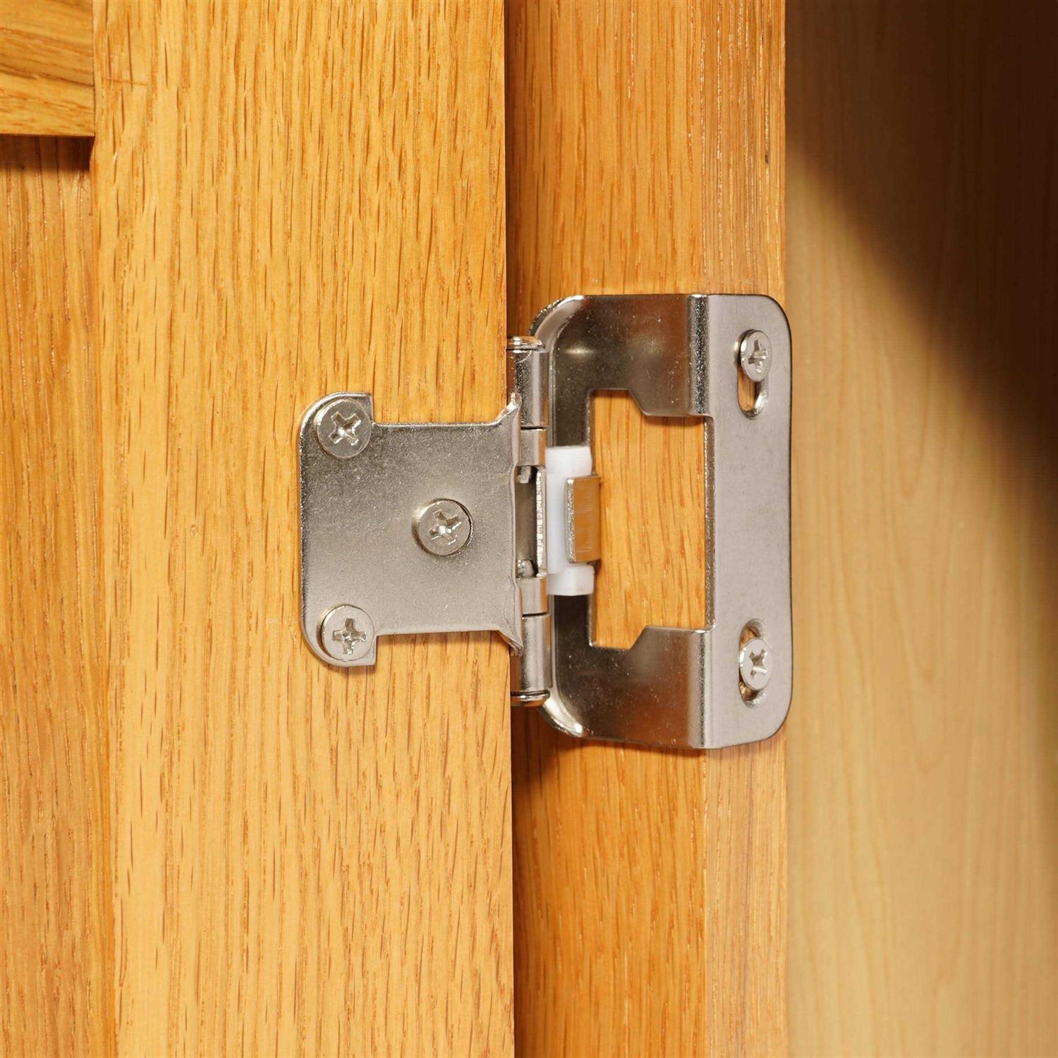 DecoBasics 1/2 Overlay Partial Wrap Semi Wrap Self Closing Cabinet Hinges - Zenithce