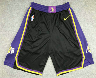 Los Angeles Lakers Black Swingman 2021 Earned Edition Stitched Shorts - Zenithce