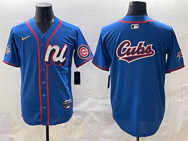 National League Chicago Cubs Team Big Logo Blue 2025 All-Star Edition Limited Stitched Jersey - Zenithce