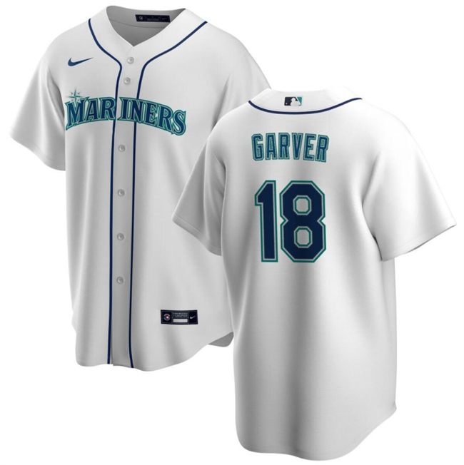 Seattle Mariners #18 Mitch Garver White Cool Base Stitched Jersey - Zenithce