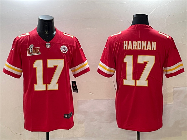 Kansas City Chiefs #17 Mecole Hardman Red 2025 Super Bowl LIX Patch Vapor Untouchable Limited Stitched Jersey - Zenithce