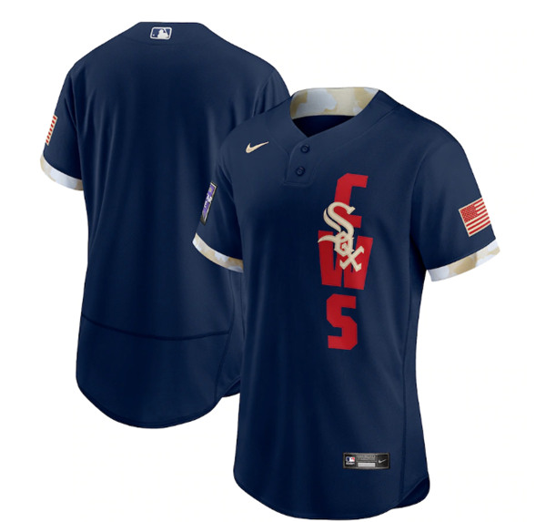 Chicago White Sox Blank 2021 Navy All-Star Flex Base Stitched Jersey - Zenithce