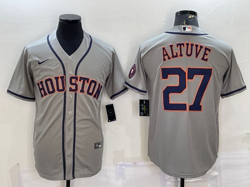 Houston Astros #44 Yordan Alvarez Gray With Patch Cool Base Stitched Jersey - Zenithce