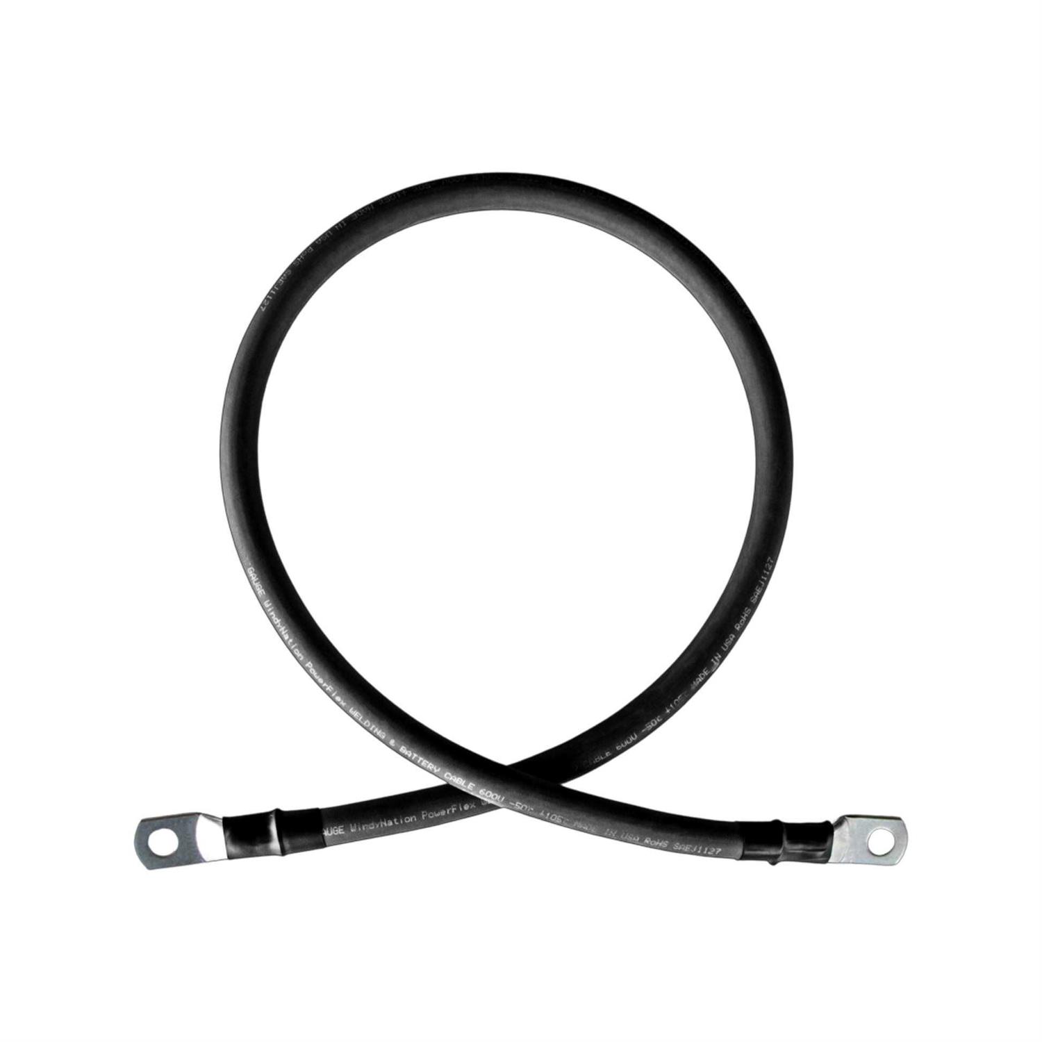 Windy Nation AWG Gauge Red + Black Pure Copper Battery Inverter Cables Solar - Zenithce