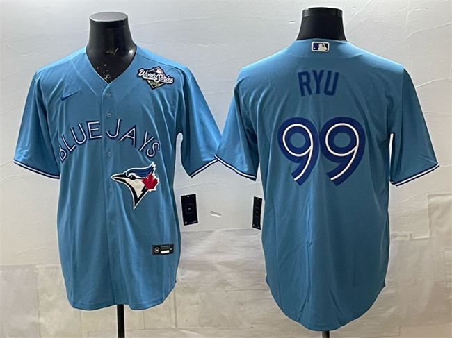 Toronto Blue Jays #99 Hyun-jin Ryu Blue 2025 World Series Cool Base Stitched Jersey - Zenithce