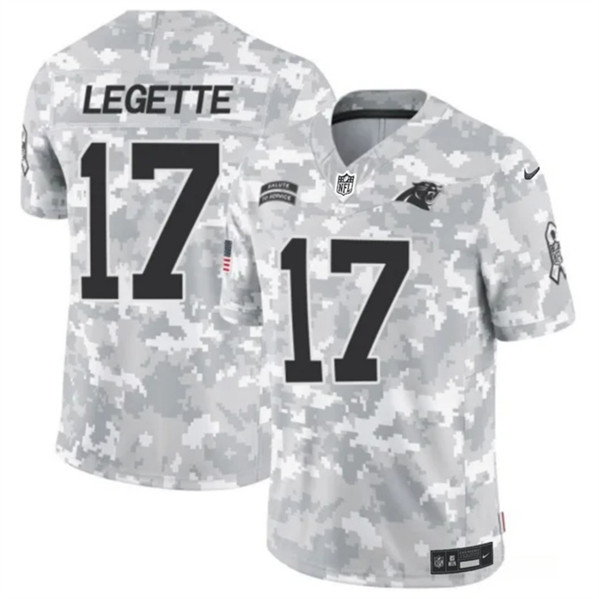 Carolina Panthers #17 Xavier Legette Arctic Camo 2024 F.U.S.E. Salute To Service Limited Stitched Jersey - Zenithce