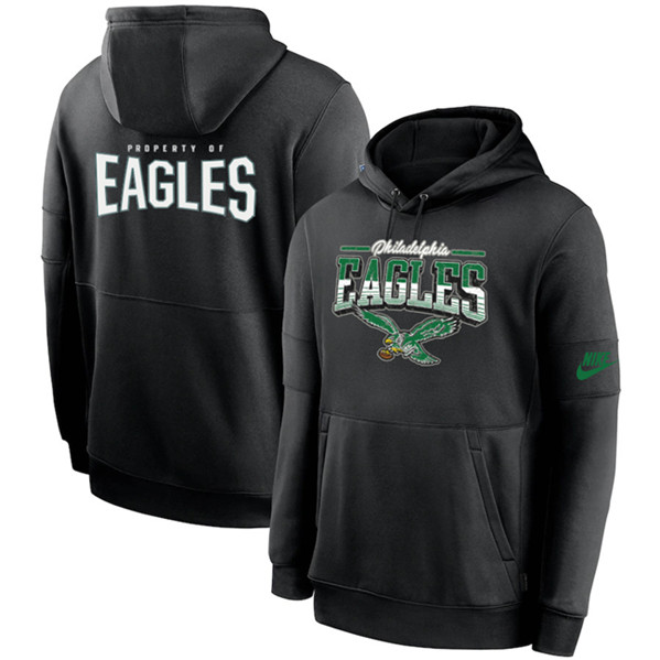 Philadelphia Eagles Black Sideline Pullover Hoodie - Zenithce