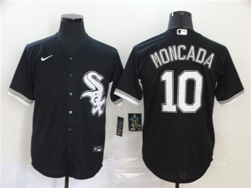 Chicago White Sox #10 Yoán Moncada Black Cool Base Stitched Jersey - Zenithce