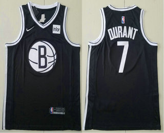 Brooklyn Nets #7 Kevin Durant Black 2019 NEW Swingman Stitched Jersey With The Sponsor Logo - Zenithce