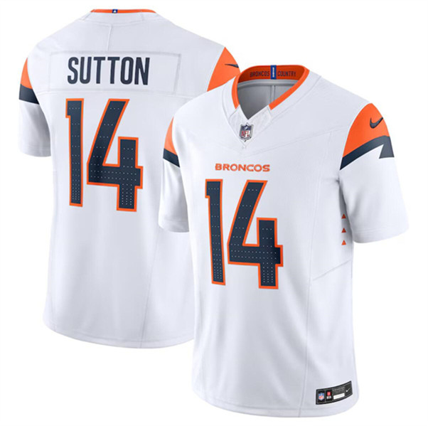 Denver Broncos #14 Courtland Sutton White 2024 F.U.S.E. Vapor Limited Stitched Jersey - Zenithce