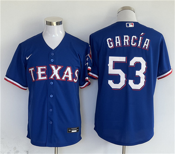 Texas Rangers #53 Adolis Garcia Royal With Patch Cool Base Stitched Jersey - Zenithce