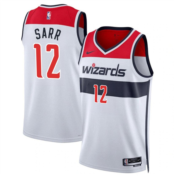 Washington Wizards #12 Alexandre Sarr White Association Edition Stitched Jersey - Zenithce