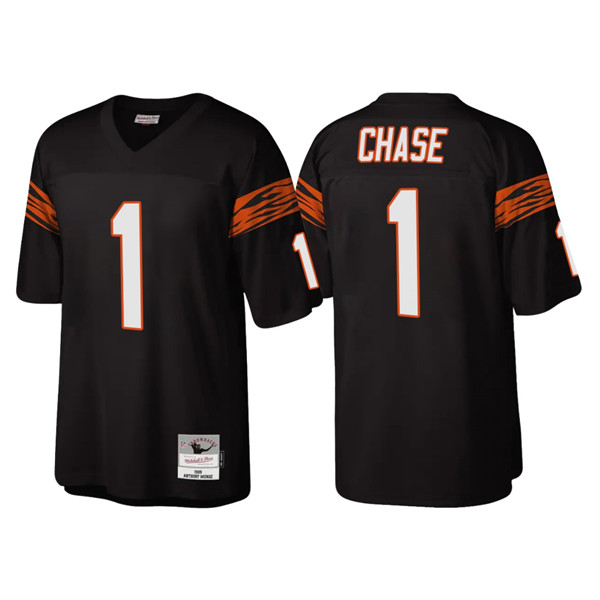 Cincinnati Bengals #1 Ja'Marr Chase Black Throwback Legacy Stitched Jersey - Zenithce