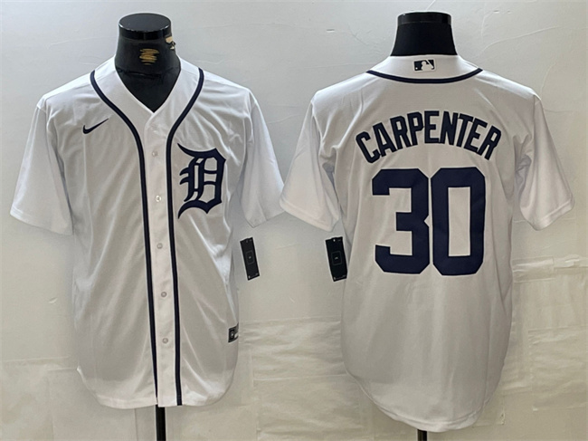 Detroit Tigers #30 Kerry Carpenter White Cool Base Stitched Jersey - Zenithce