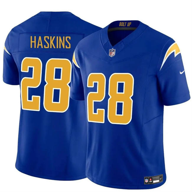 Los Angeles Chargers #28 Hassan Haskins Royal 2024 F.U.S.E. Vapor Limited Stitched Jersey - Zenithce