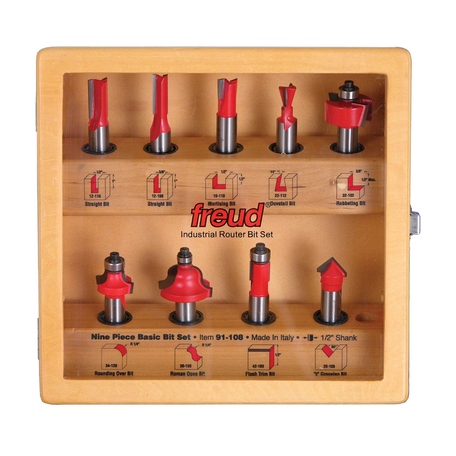 Freud 91-100 13 Piece Super Router Bit Set - Zenithce