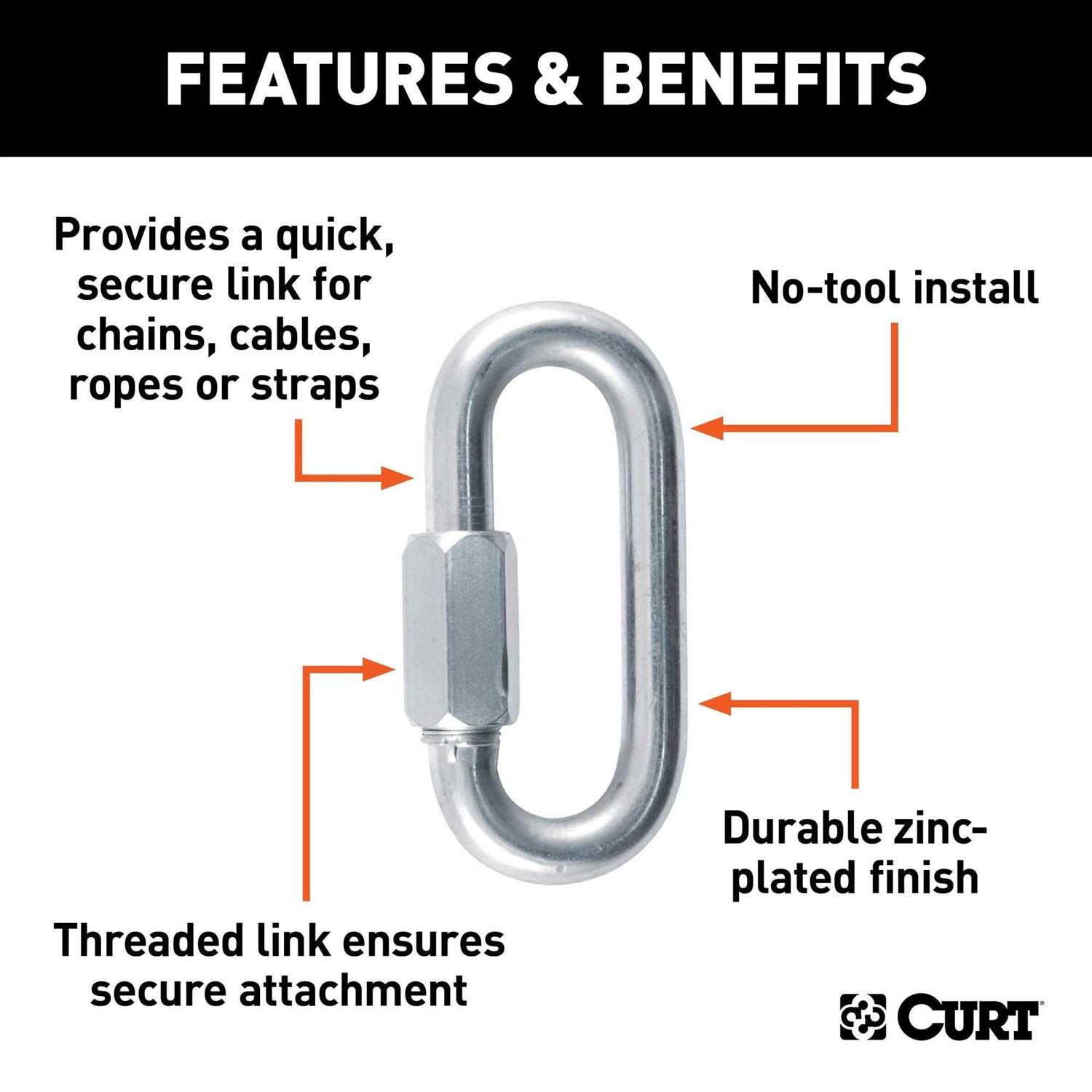 Curt 58400 Fish Wire for 1/2 Diameter Bolts - Zenithce