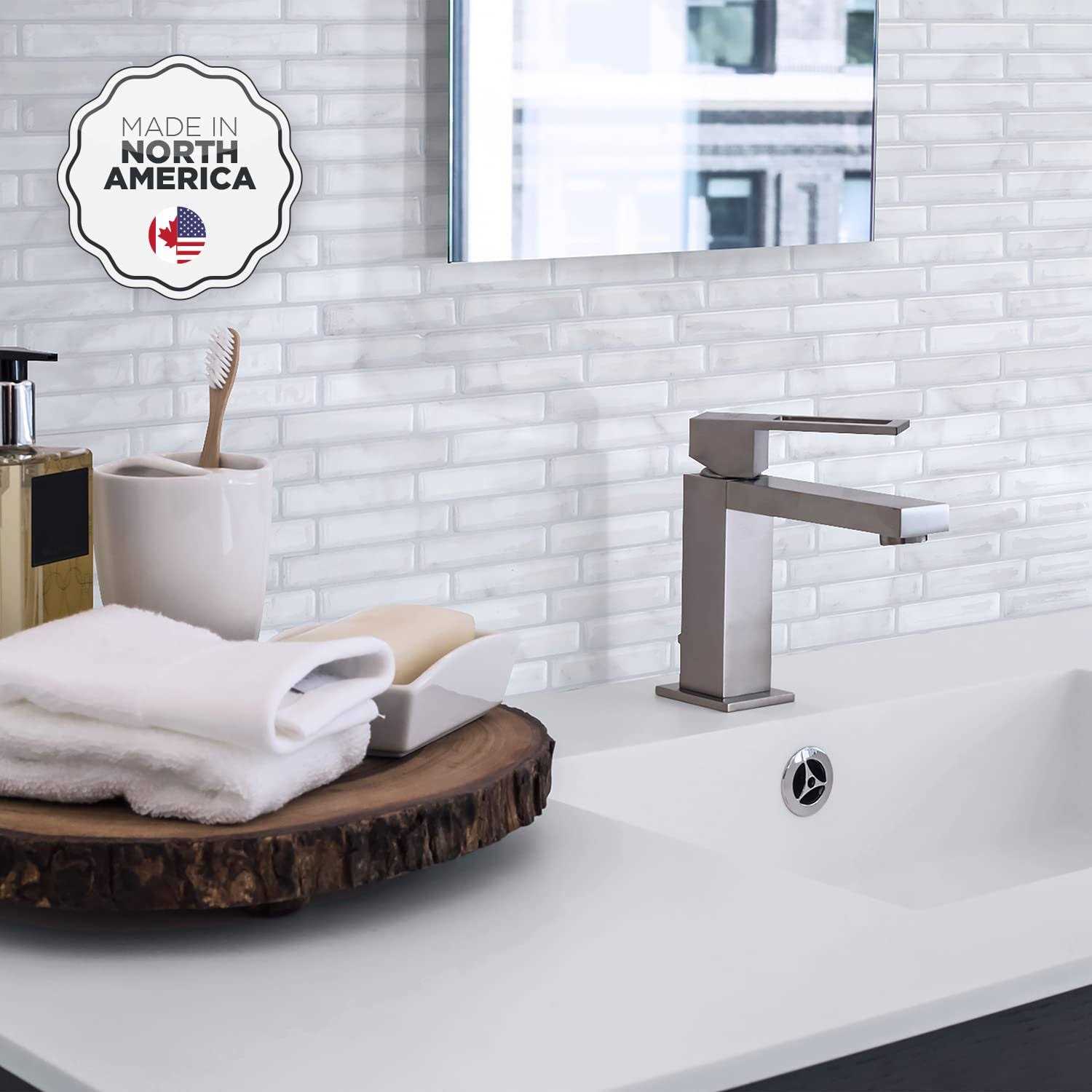 Smart Tiles Peel and Stick Backsplash 4 Sheets of 10.20 x 9.00 - Zenithce