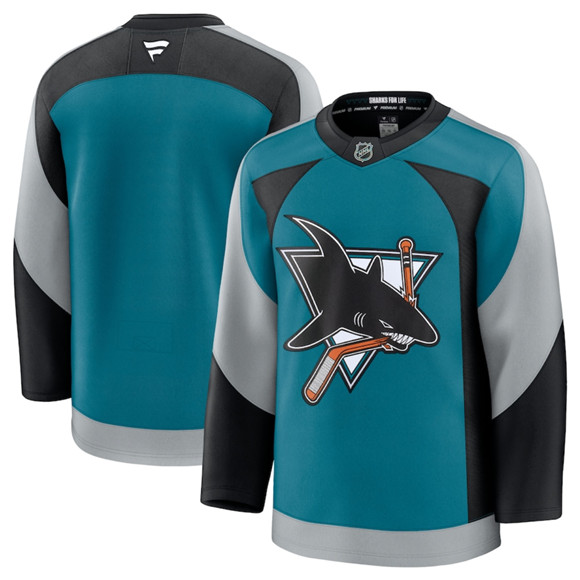 San Jose Sharks Blank Teal 2025 Alternate Stitched Jersey - Zenithce