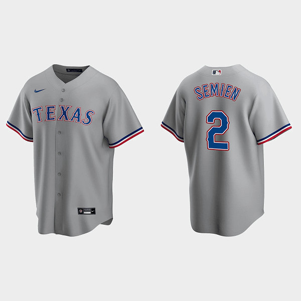 Texas Rangers #2 Marcus Semien Gray Cool Base Stitched Baseball Jersey - Zenithce