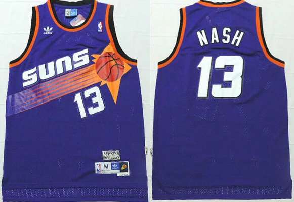 Phoenix Suns #13 Steve Nash Purple Hardwood Classics Soul Swingman Throwback Jersey - Zenithce