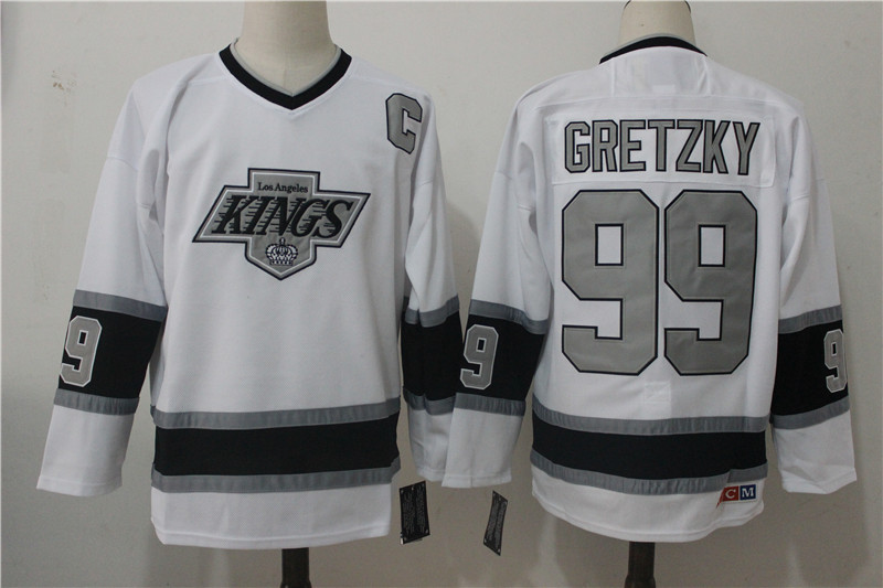 Los Angeles Kings #99 Wayne Gretzky White Throwback CCM Stitched Jersey - Zenithce