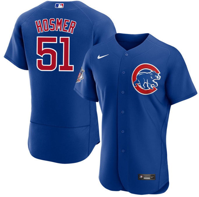 Chicago Cubs #51 Eric Hosmer Royal Flex Base Stitched Jersey - Zenithce