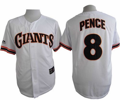 Giants #8 Hunter Pence White 1989 Turn Back The Clock Stitched Jersey - Zenithce