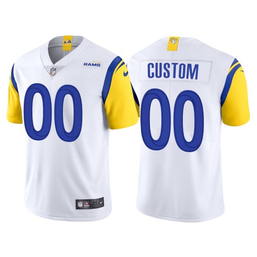 Los Angeles Rams Customized Custom 2021 White Vapor Untouchable Limited Alternate Stitched Jersey - Zenithce