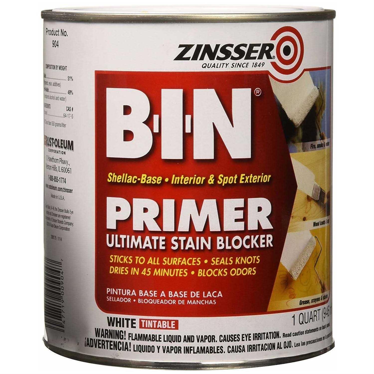 Zinsser B-I-N Primer-Sealer - Zenithce