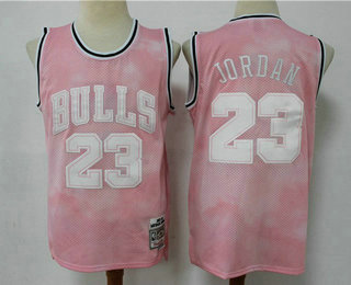 Chicago Bulls #23 Michael Jordan Pink Hardwood Classics Soul Swingman Throwback Jersey - Zenithce