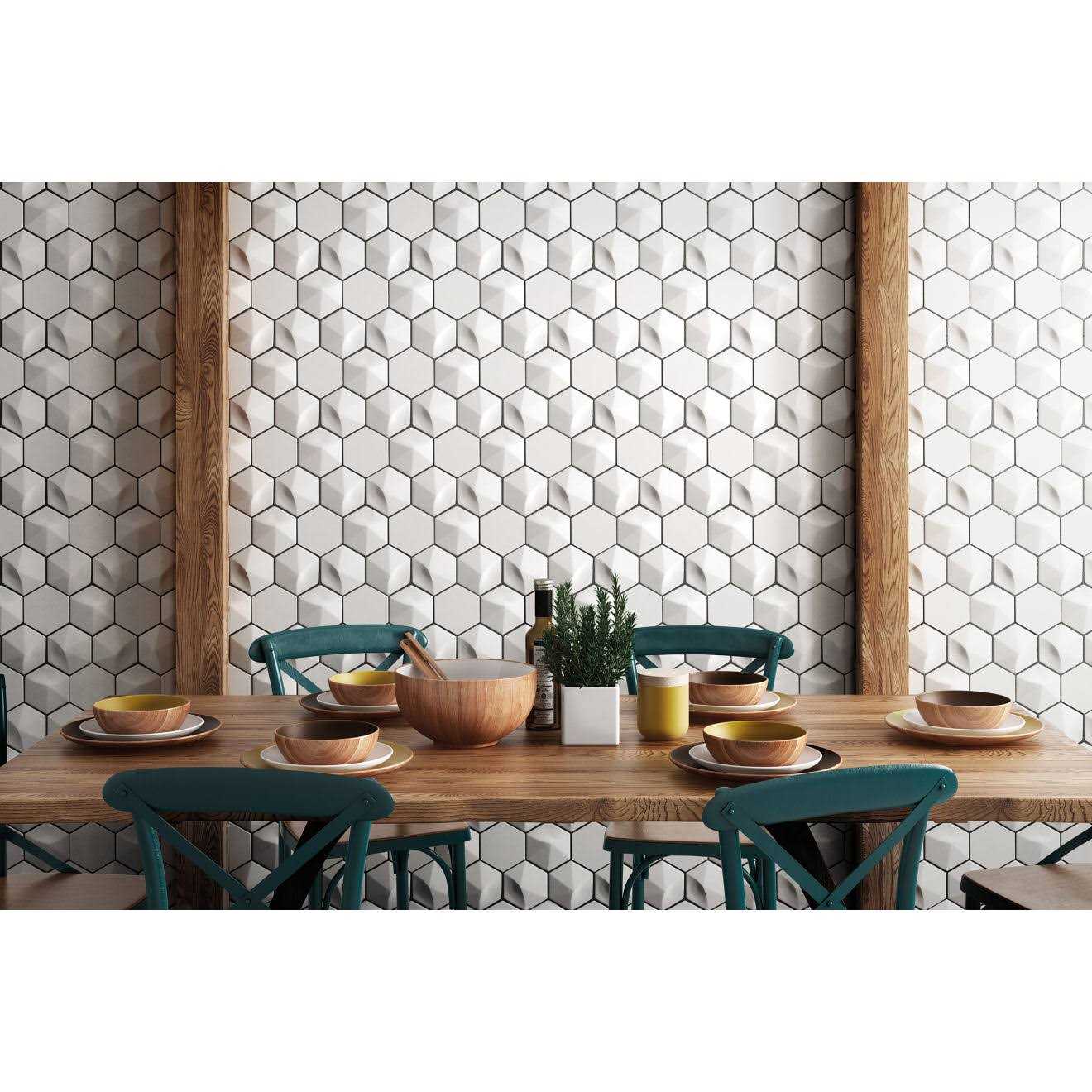 Hedron 4 x 5 Ceramic Wall Tile Bedrosians - Zenithce
