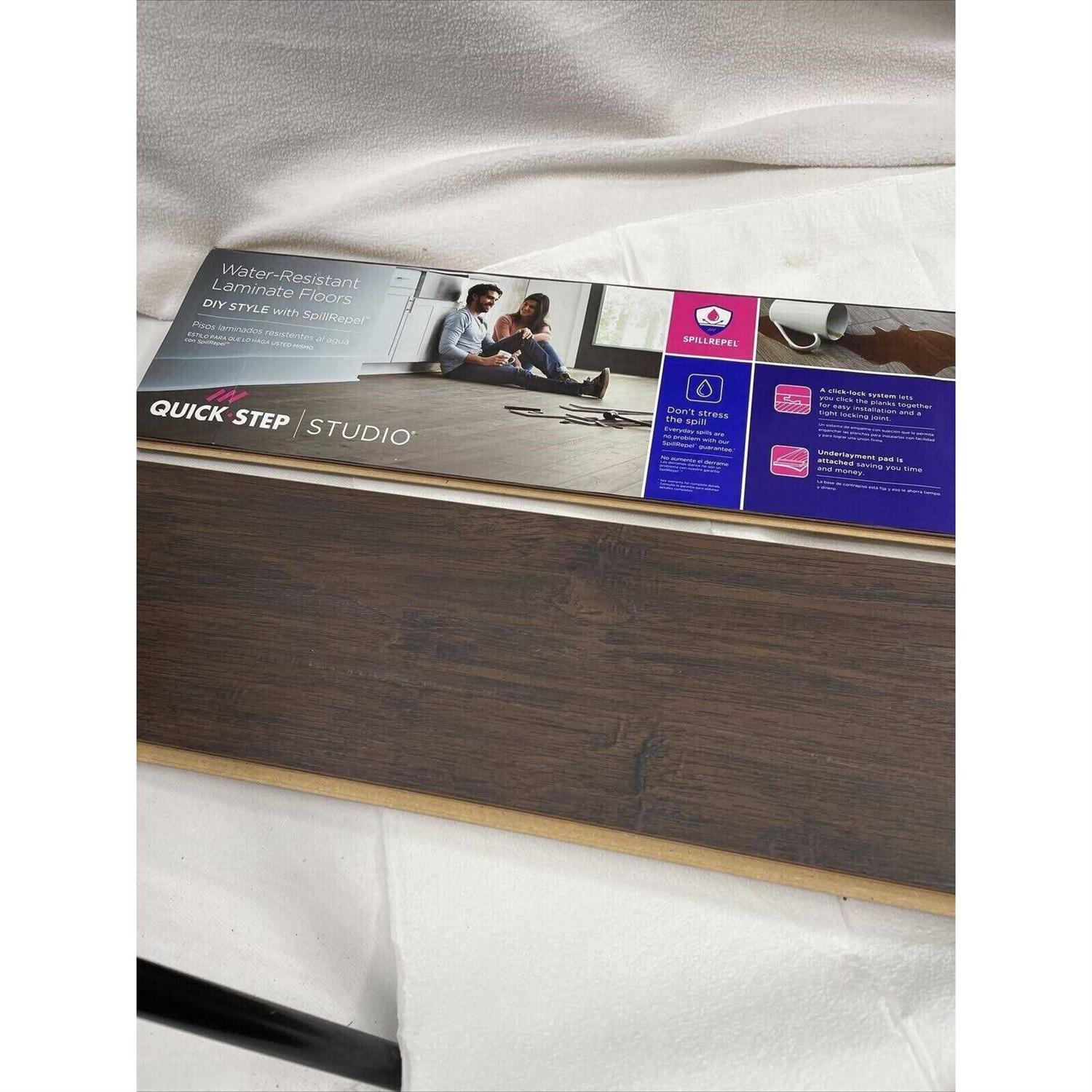 QuickStep Studio + Spill Repel Glenwood Oak 10-mm T x 7-in W x 48-in L Waterproof Wood Plank Laminate Flooring QS100 - Zenithce