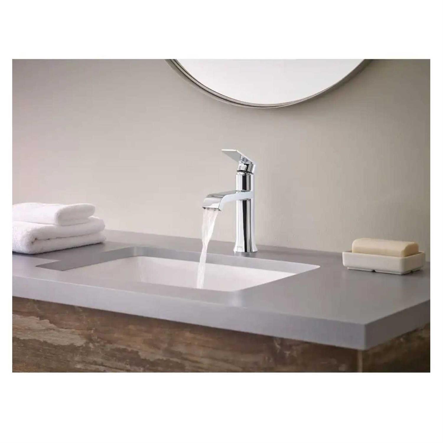 Moen Genta Single Hole Single-Handle Bathroom Faucet - Zenithce