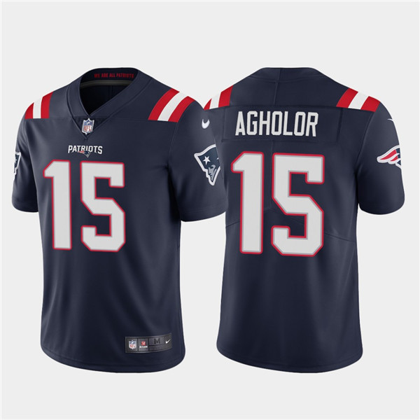 New England Patriots #15 Nelson Agholor Navy Vapor Untouchable Limited Stitched Jersey - Zenithce