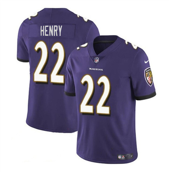 Baltimore Ravens #22 Derrick Henry Purple Vapor Limited Jersey - Zenithce