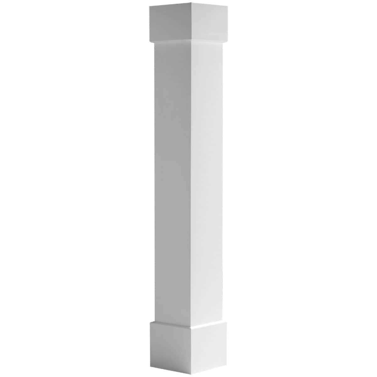 Ekena Millwork Premium Square Non-Tapered Smooth PVC Endura-Craft Column Wrap Kit - Zenithce
