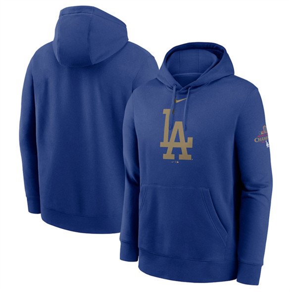 Los Angeles Dodgers Royal 2025 Gold Collection Club Fleece Pullover Hoodie - Zenithce
