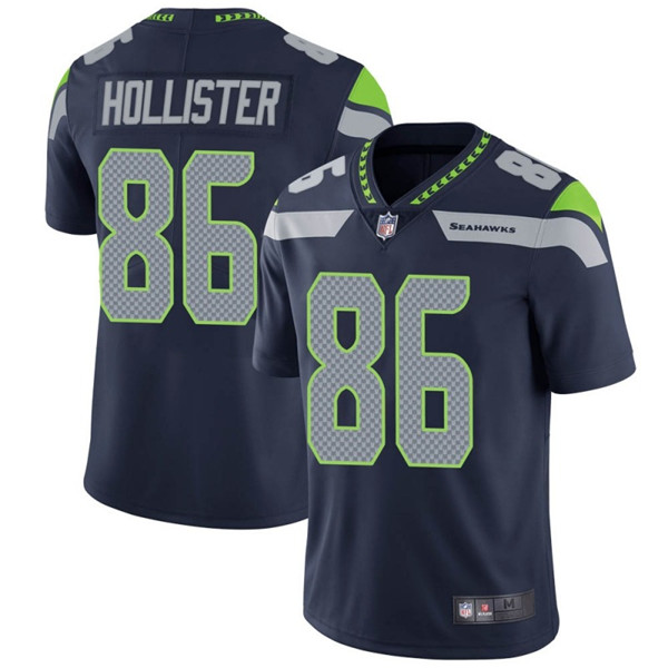 Seattle Seahawks #86 Jacob Hollister Navy Vapor Untouchable Limited Stitched Jersey - Zenithce