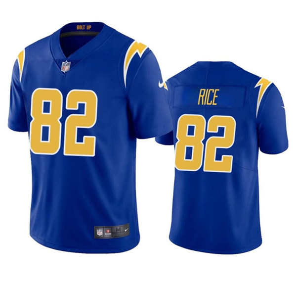 Los Angeles Chargers #82 Brenden Rice Royal 2024 Draft Vapor Limited Stitched Jersey - Zenithce