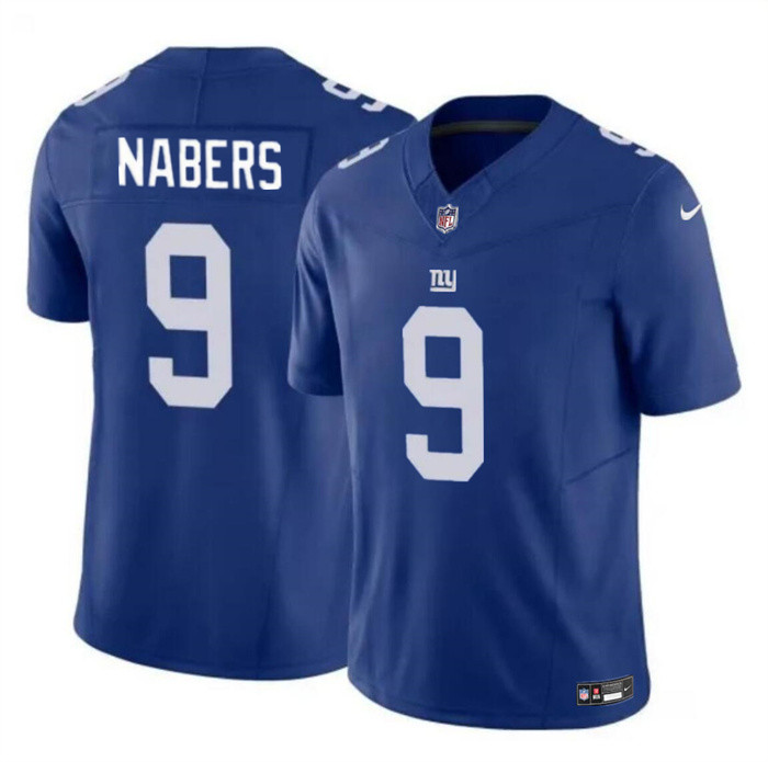 New York Giants #9 Malik Nabers Blue 2024 Draft F.U.S.E. Vapor Untouchable Limited Stitched Jersey - Zenithce